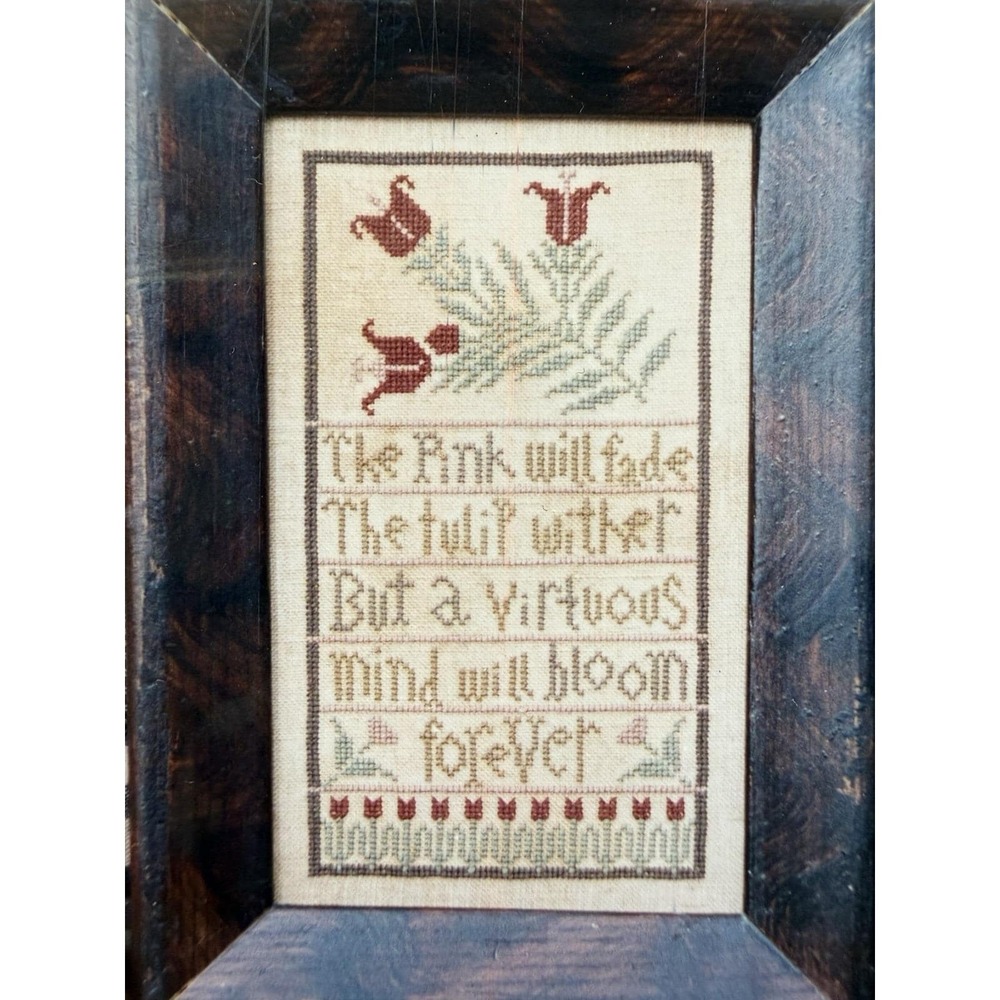 Barrick Samplers WITHERING TULIPS Cross Stitch Kit ~ Pattern, Linen & Silk Floss